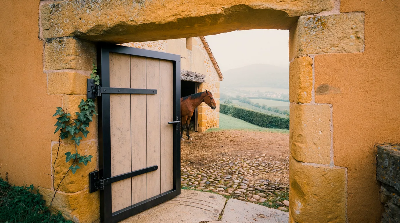 Entrée, Aux Écuries de Vignieu, centre équestre à Vignieu